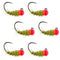 Tungsten Hot Bead Walt's Worm Jig Tactical Czech Nymph Euro Nymphing Fly - 6 Flies Hook Size 16
