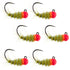 Tungsten Hot Bead Walt's Worm Jig Tactical Czech Nymph Euro Nymphing Fly - 6 Flies Hook Size 12