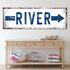 River Arrow Sign