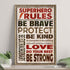 Your Most Important Power Is Love Superhero Rules Sign
