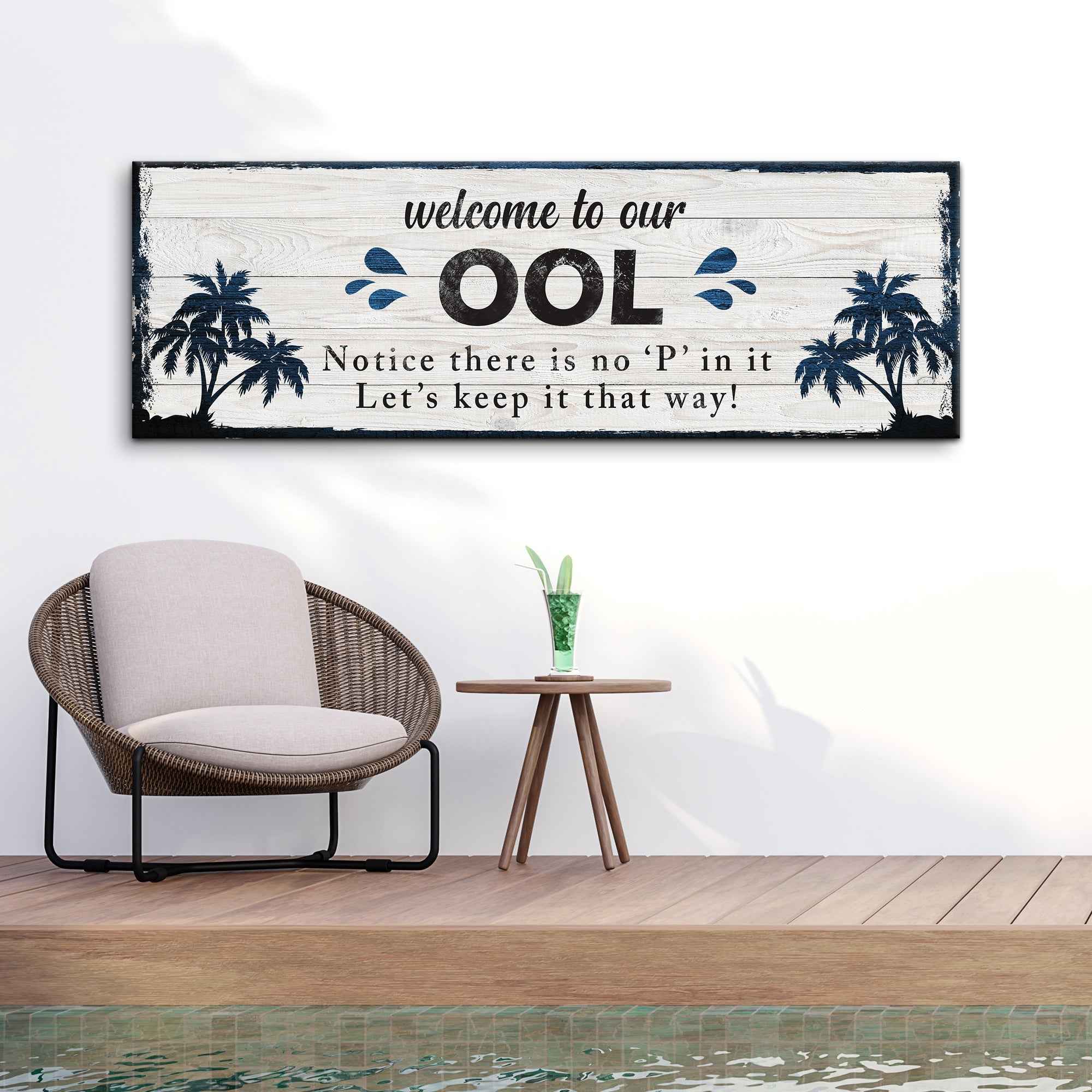 Welcome To Our Pool Sign