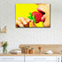 Fruits Strawberry Lips Canvas Wall Art