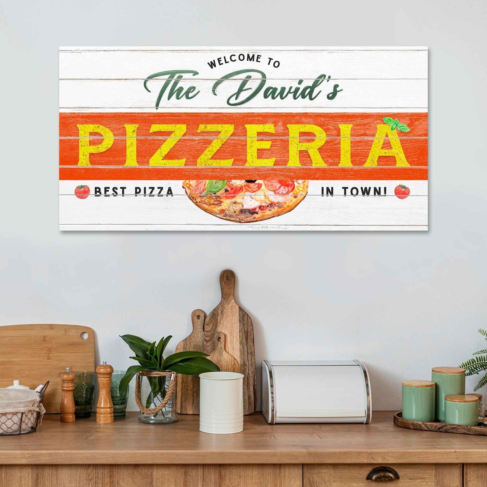 Best Pizza In Town Pizzeria Sign