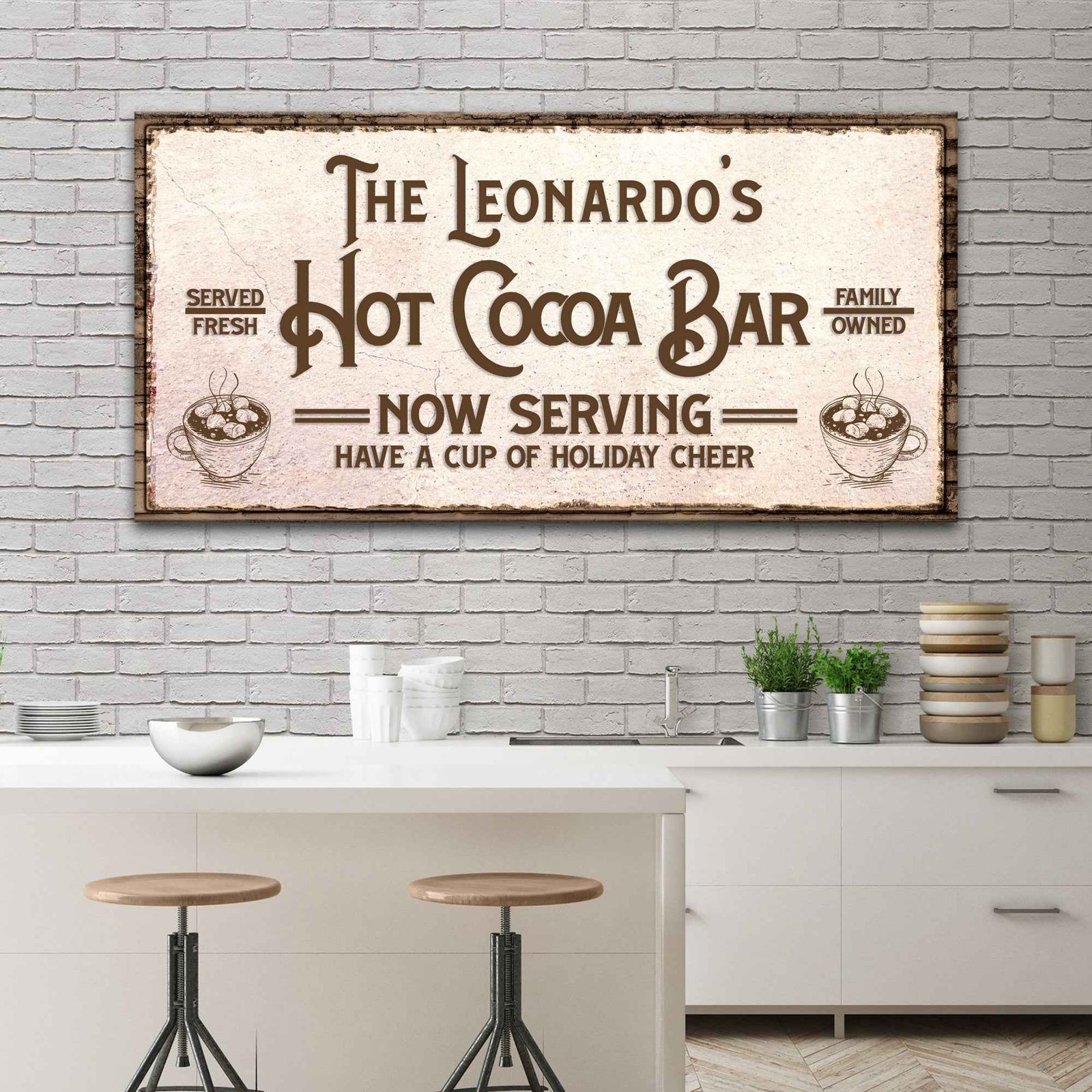 Have A Cup Of Holiday Cheer Hot Cocoa Bar Sign