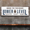 Lower Level Sign: Custom Bar Signs for Home Bar – Ideal for Personalized Basement Bar Sign