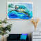 Turtle Oasis Watercolor Canvas Wall Art