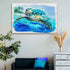 Turtle Oasis Watercolor Canvas Wall Art