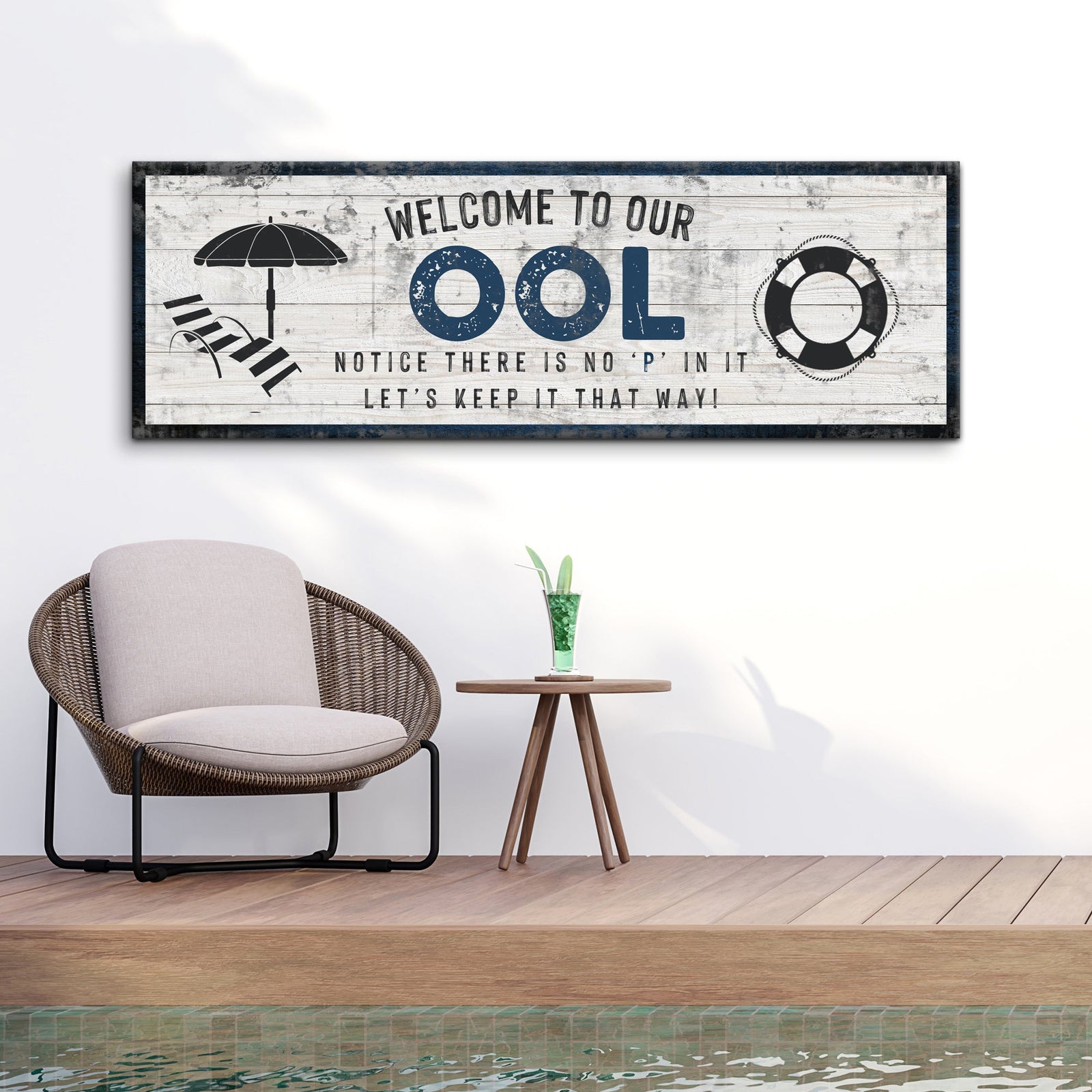 Welcome To Our Pool Sign