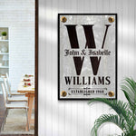 Family Name Portrait Monogram Sign III
