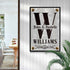 Family Name Portrait Monogram Sign III