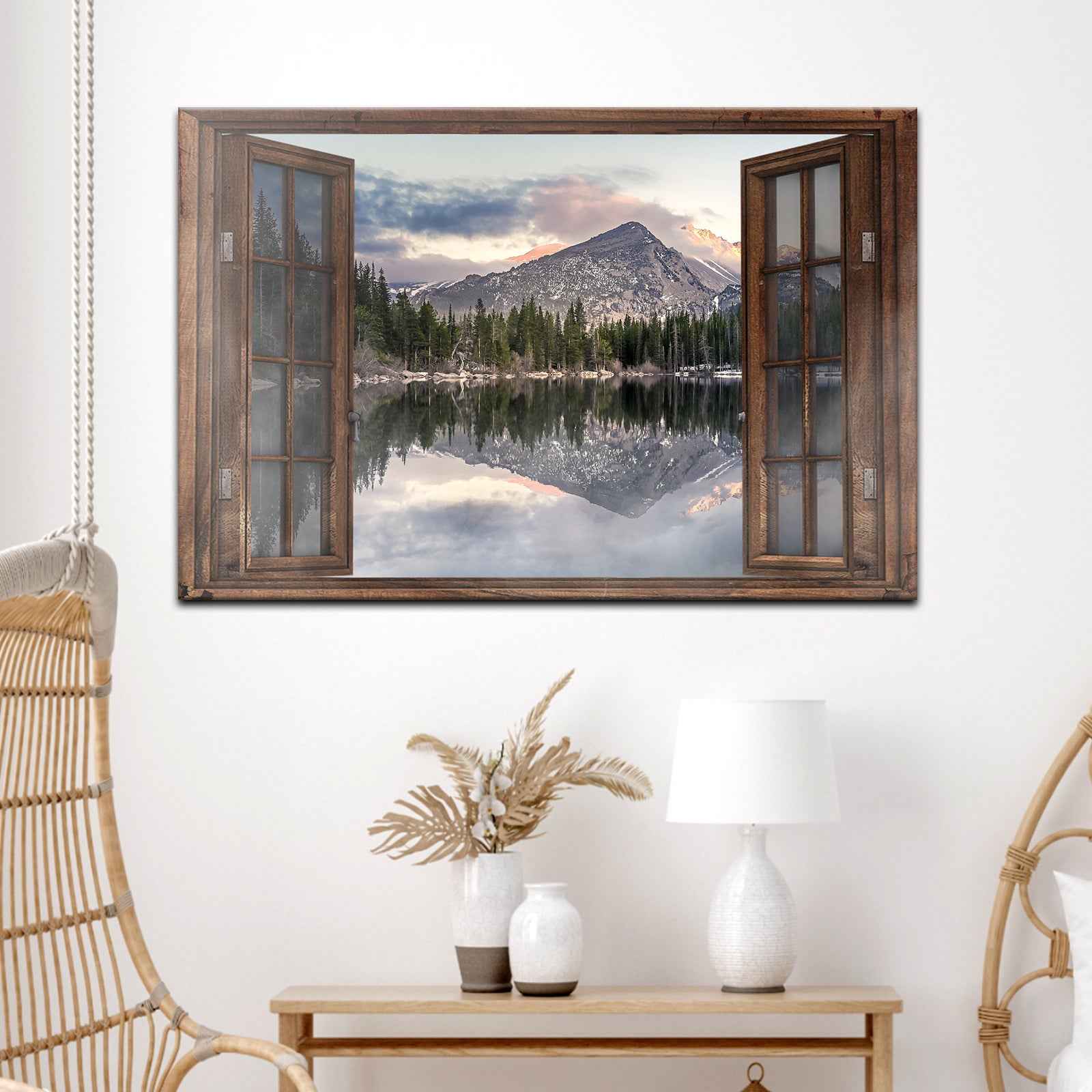 Calming Lake Scenery Canvas Wall Art