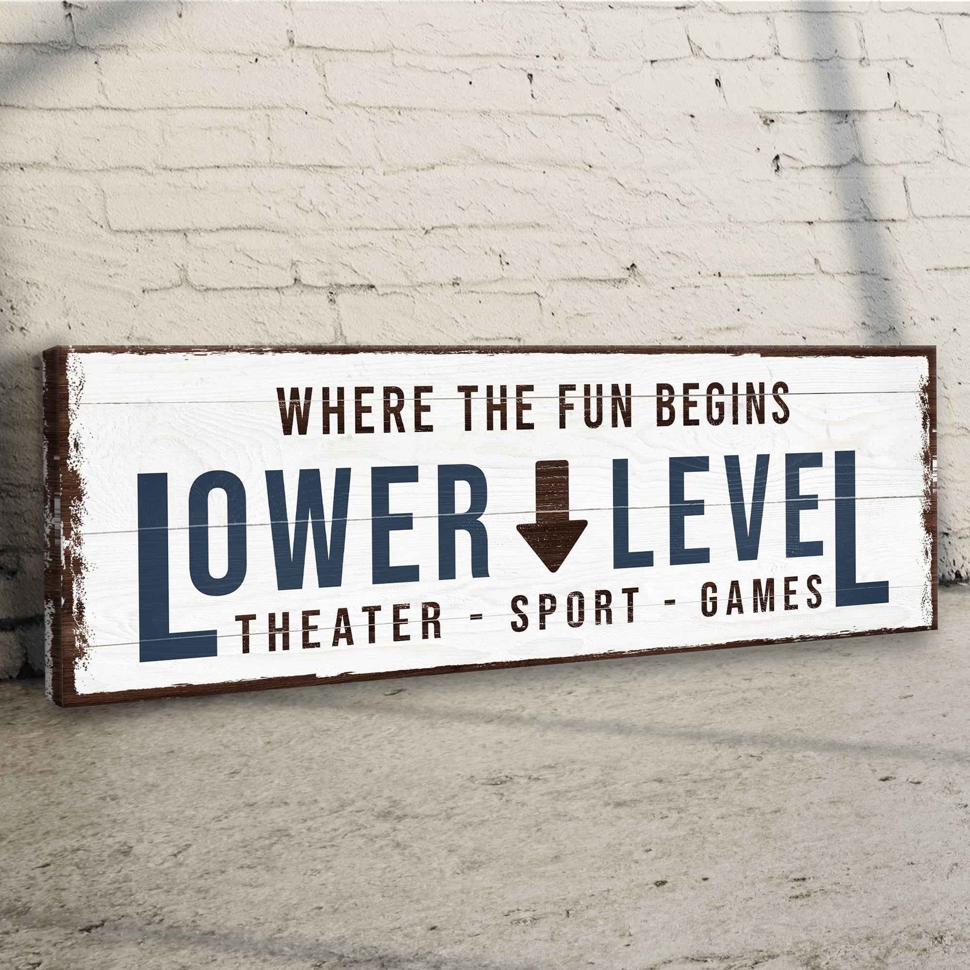 Lower Level Sign: Custom Bar Signs for Home Bar – Ideal for Personalized Basement Bar Sign
