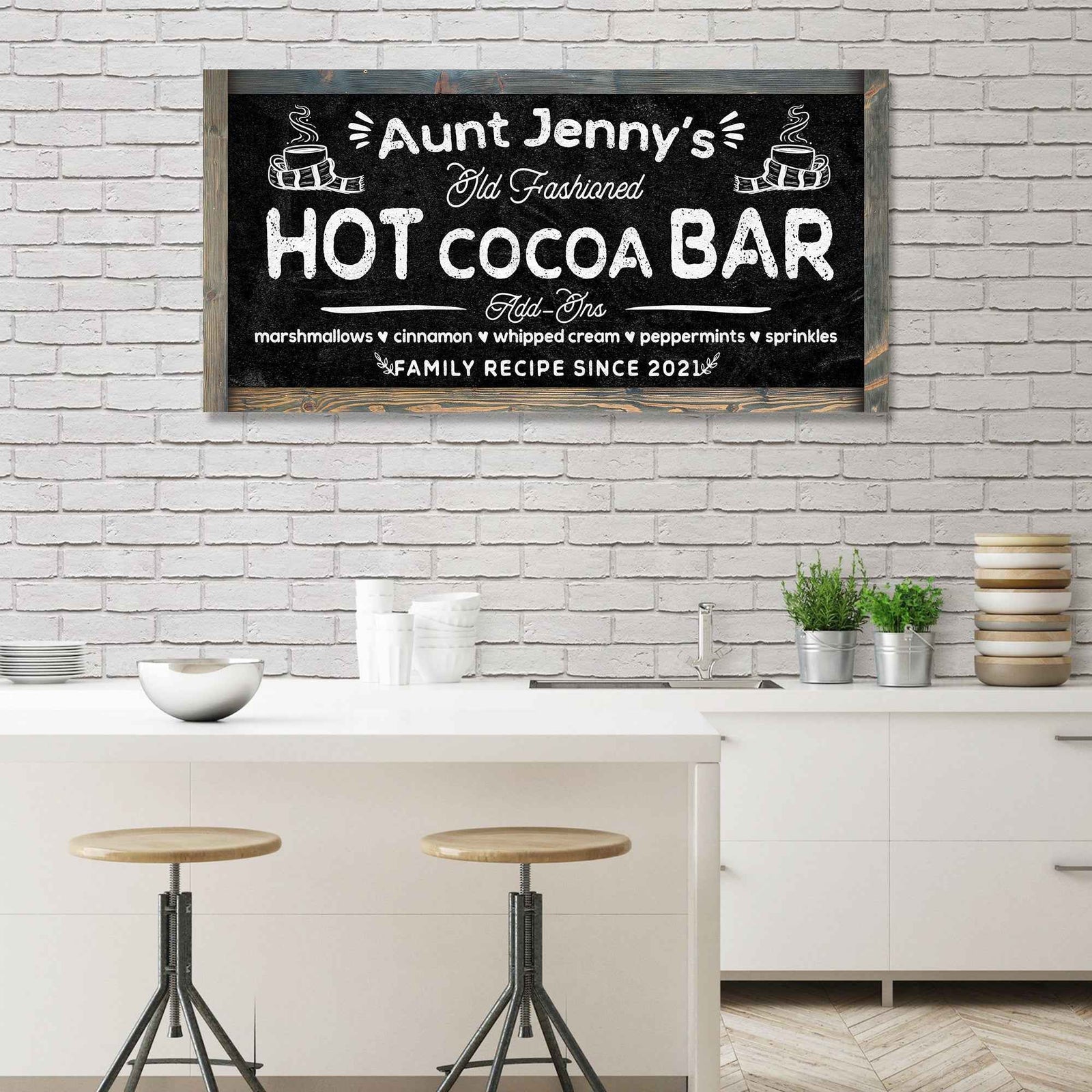 Family Recipe Old Fashioned Hot Cocoa Sign II