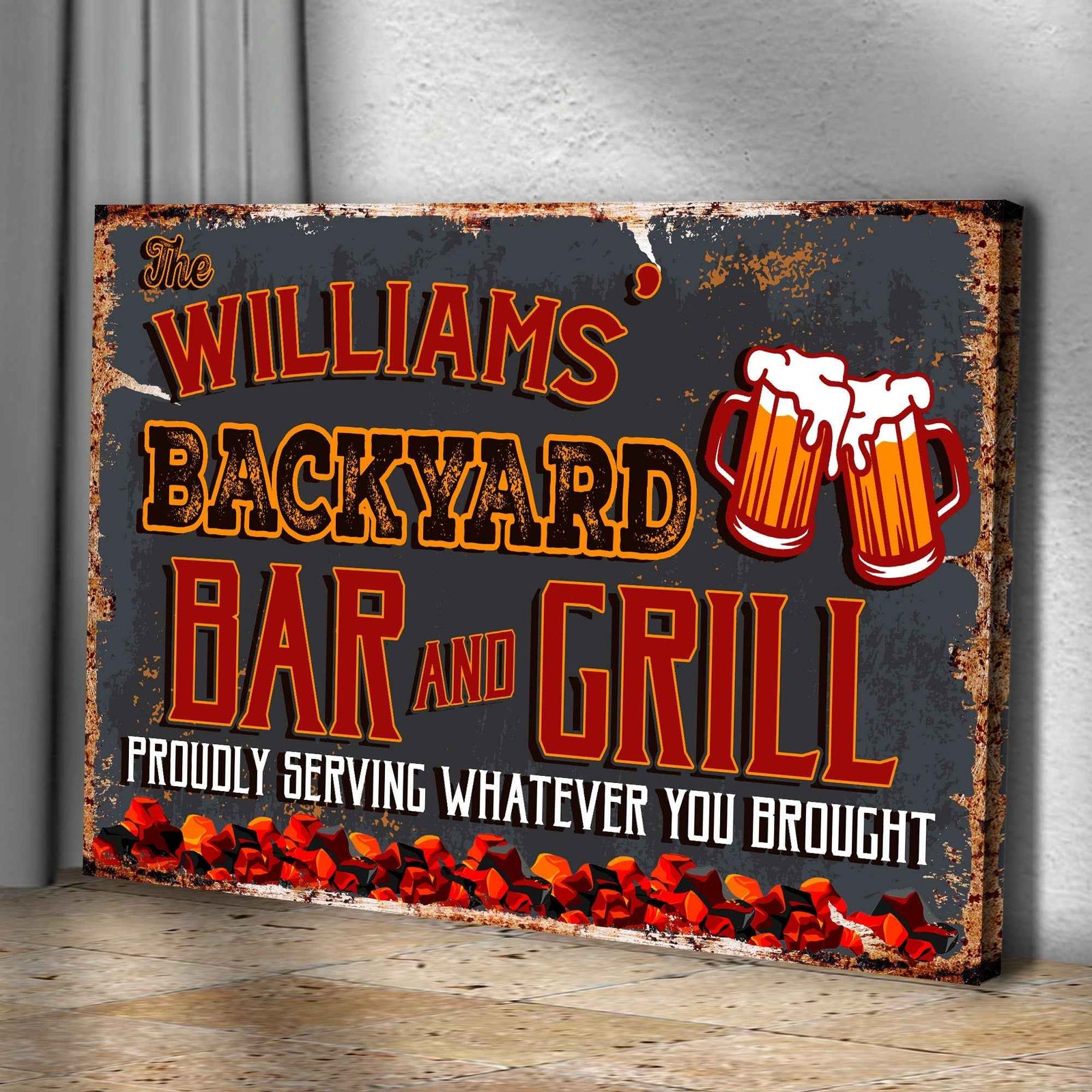 Backyard Bar And Grill Sign VII