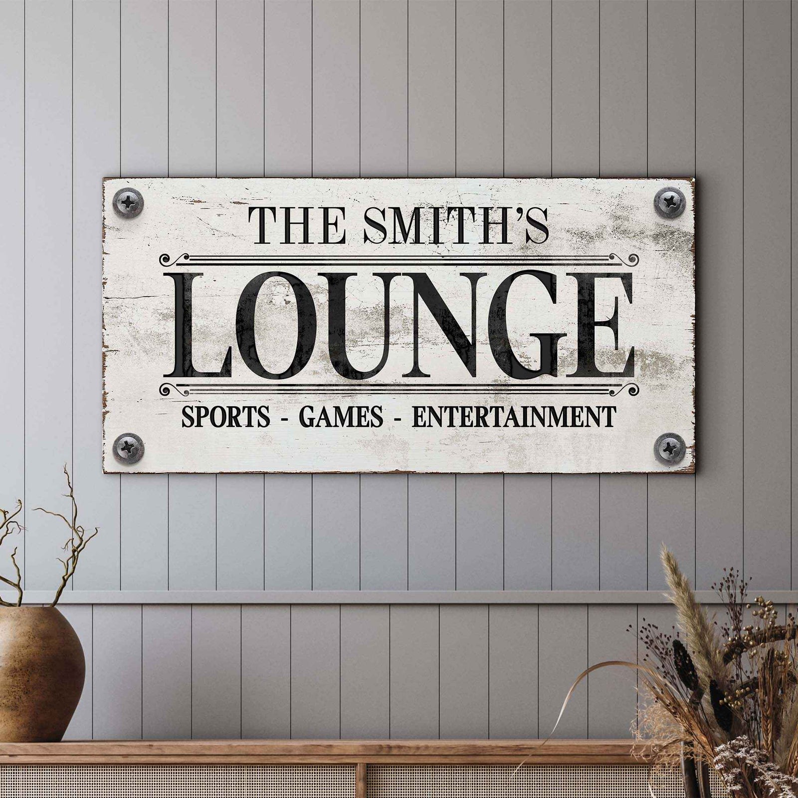 Family Sports Games Lounge Sign