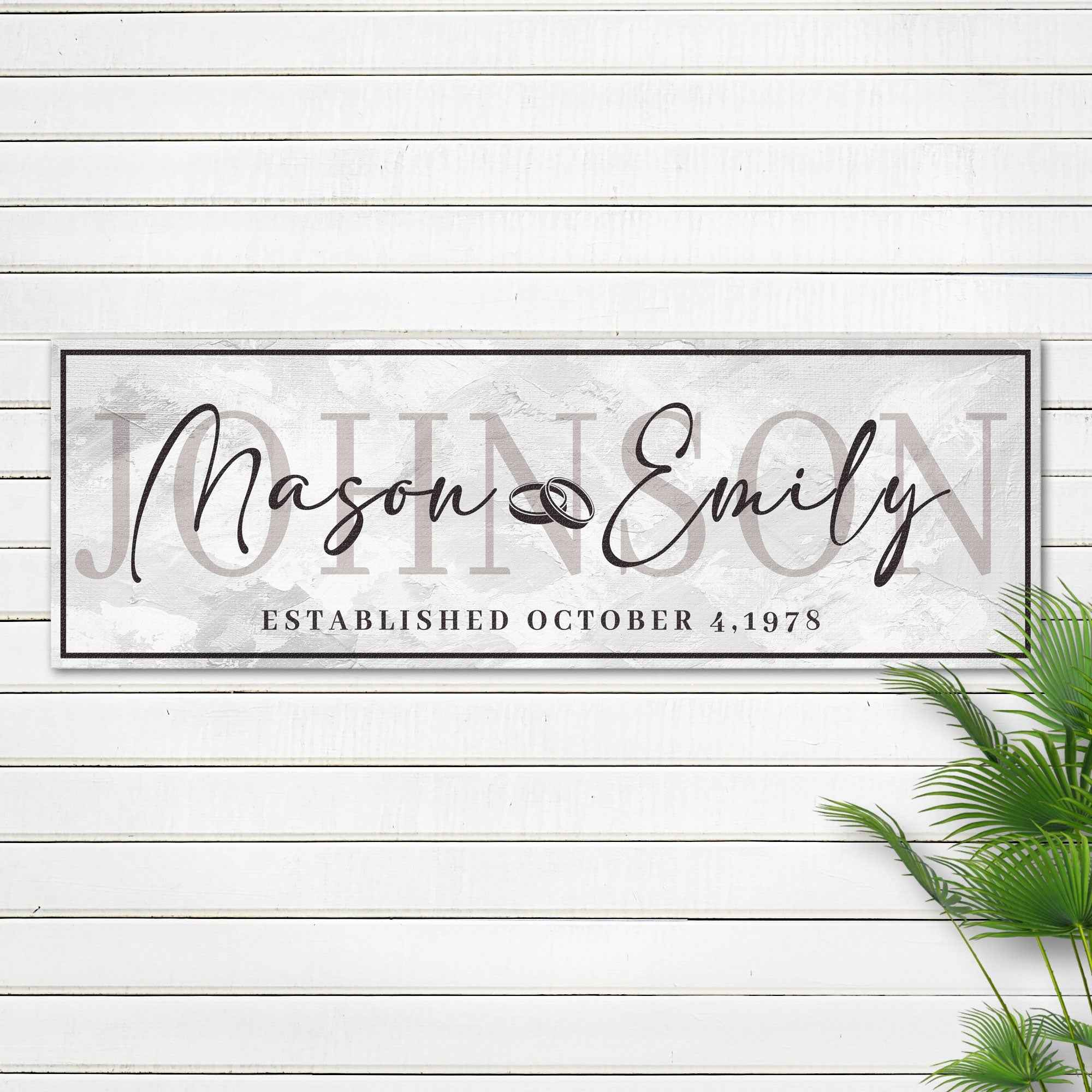 Last Name Wedding Gift Sign
