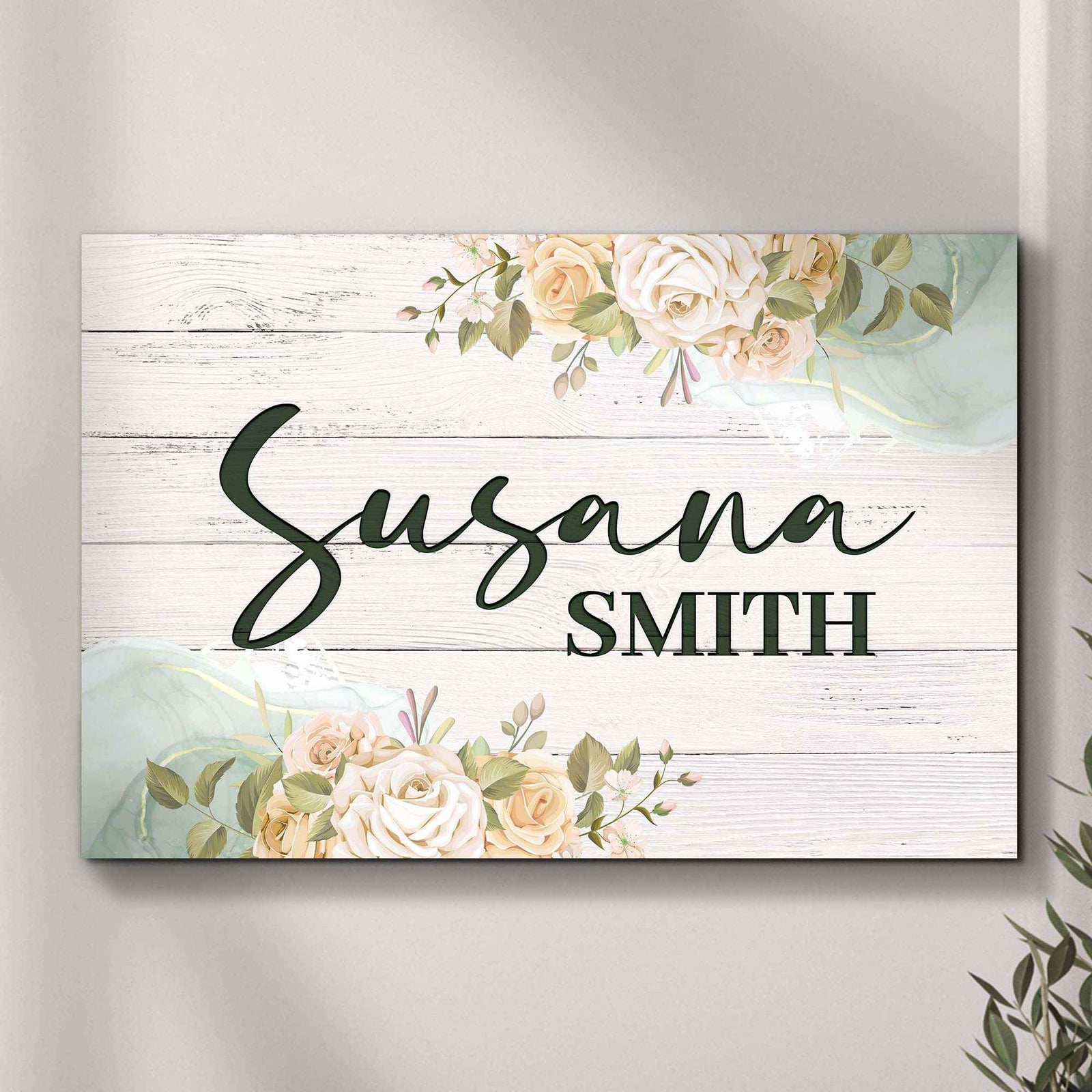 Floral Girls Room Sign