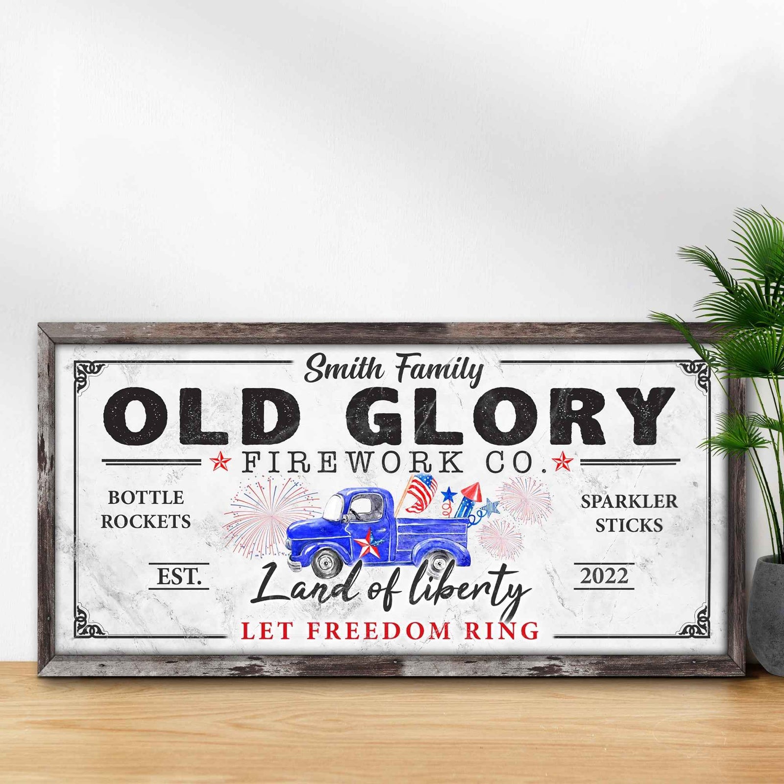 Old Glory Firework Co Let Freedom Ring Sign