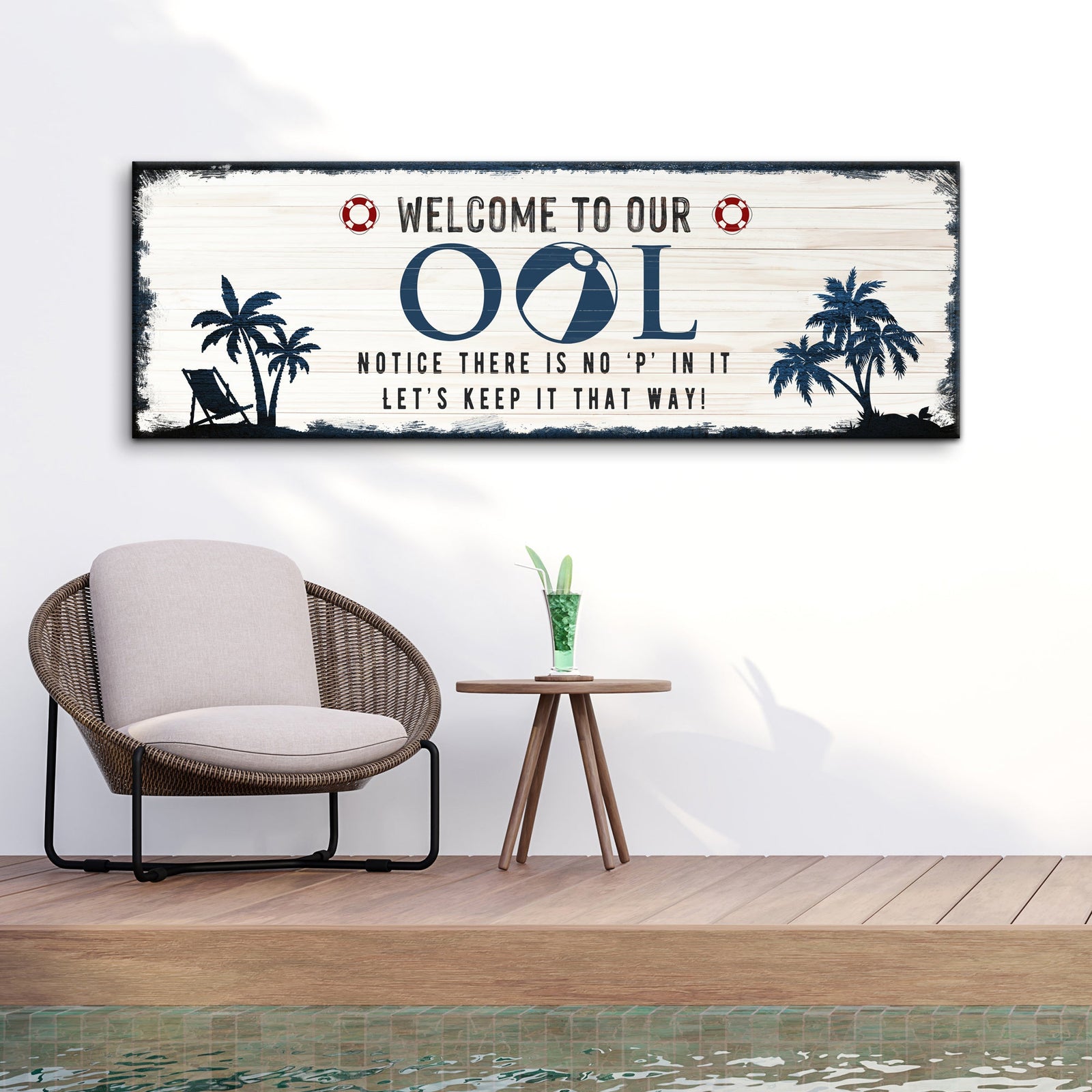 Welcome To Our Pool Sign