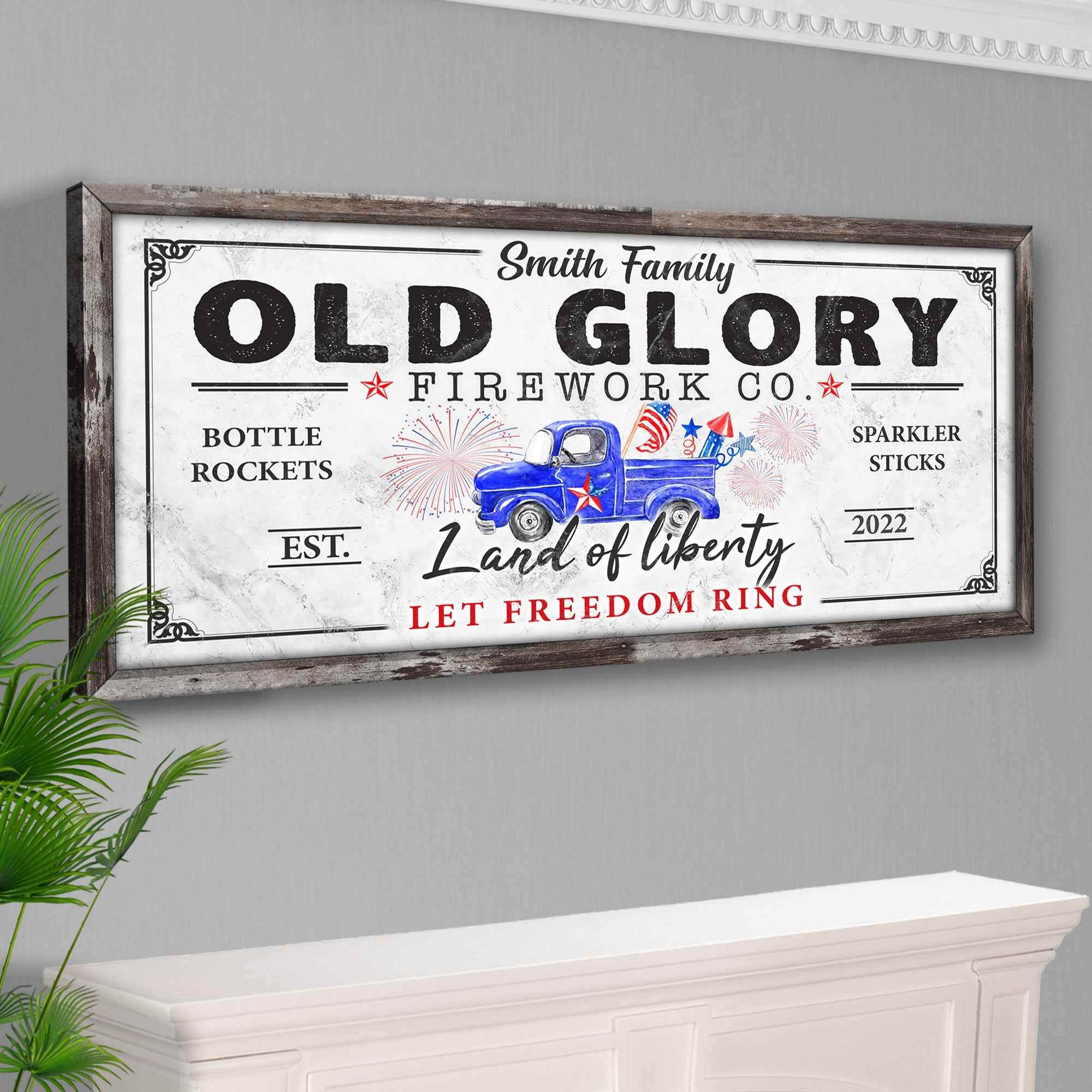 Old Glory Firework Co Let Freedom Ring Sign