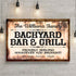 Backyard Bar & Grill Sign X