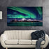 Lake And Northern Lights Canvas Wall Art