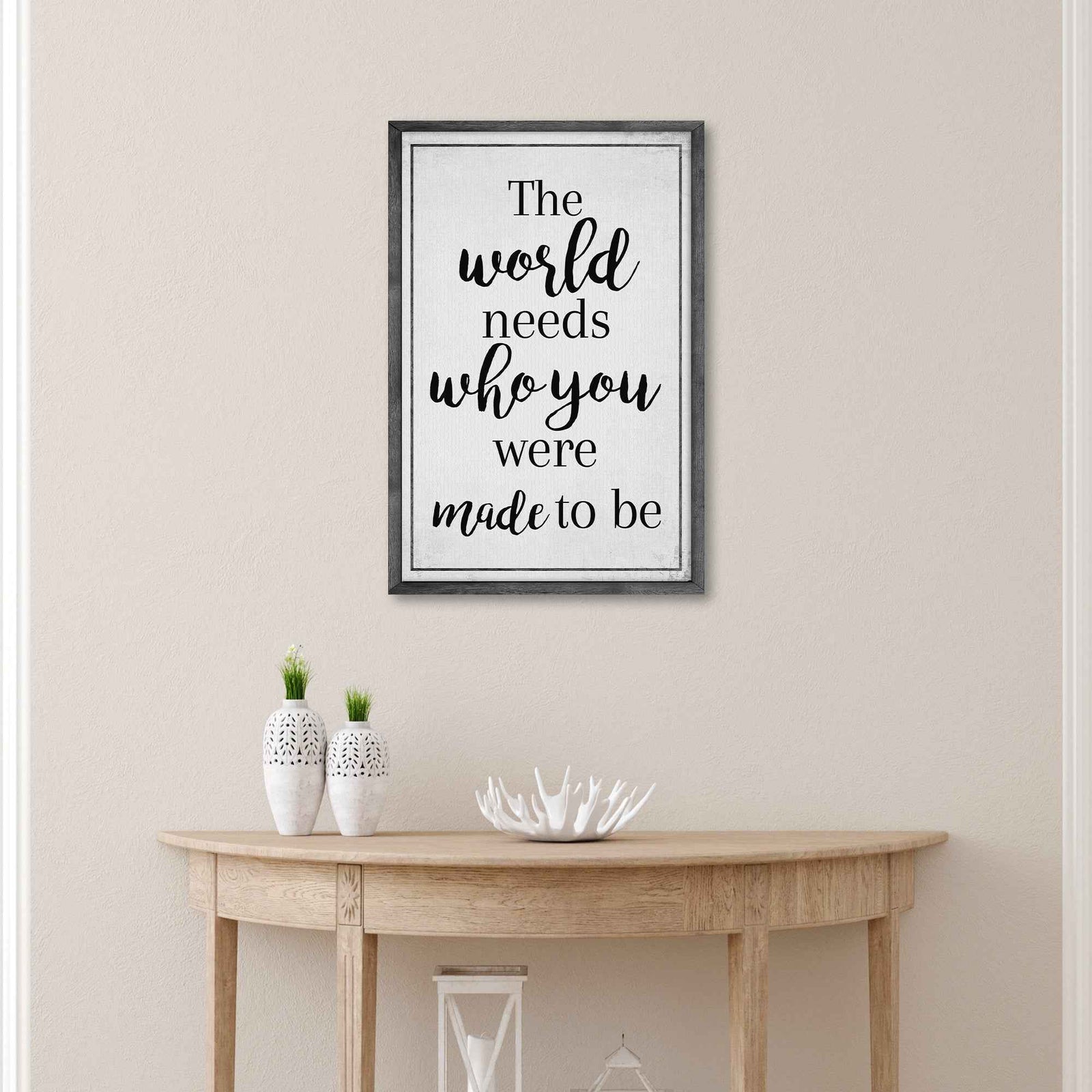The World Needs Who You Were Made To Be Sign III