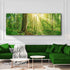Golden Rays Into The Forest Canvas Wall Art
