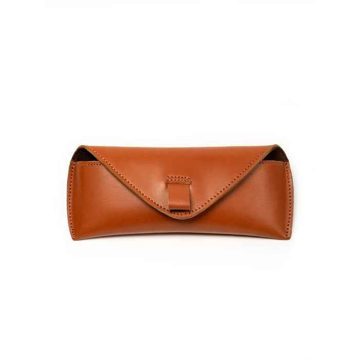 Tan Leather Sunglasses Case