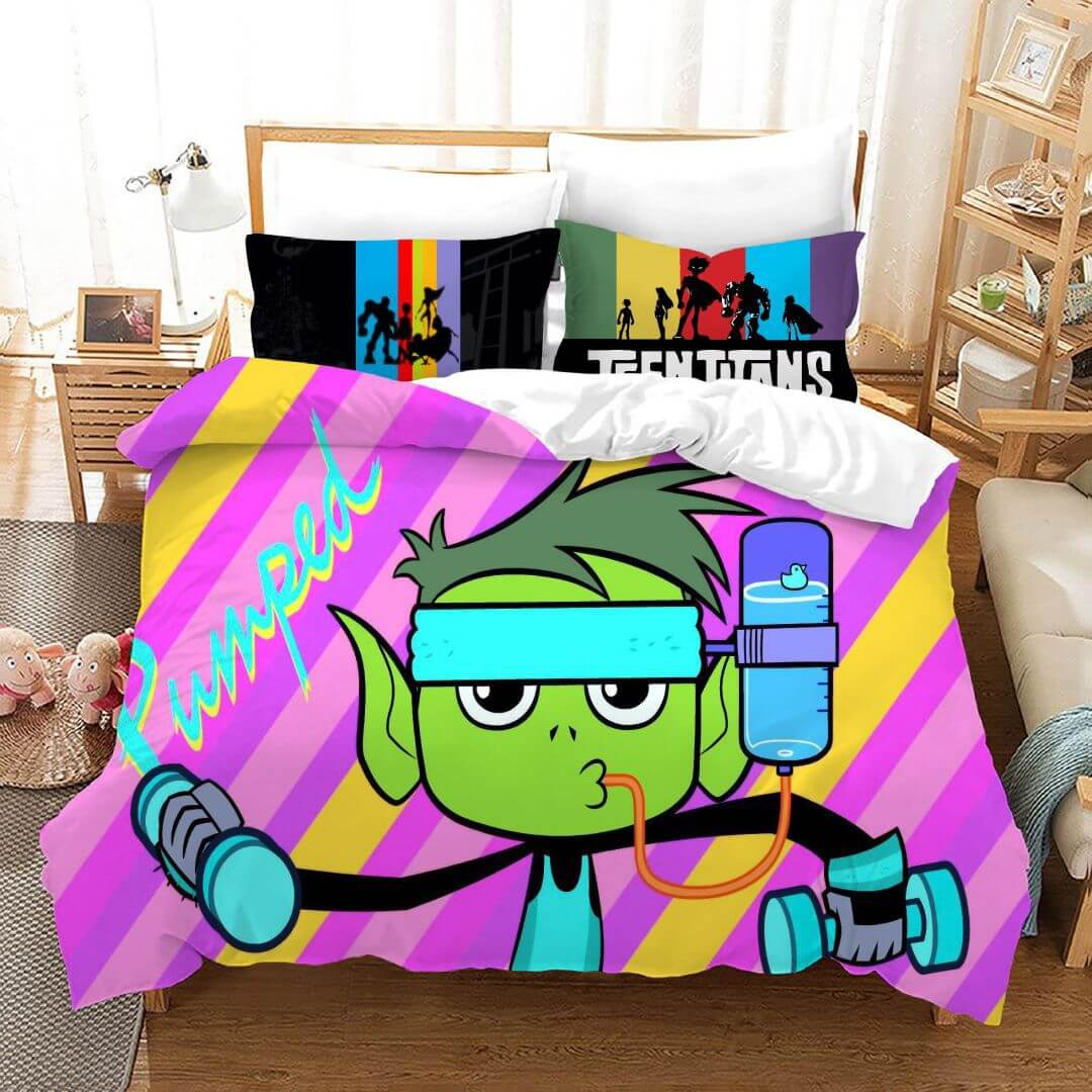 Teen Titans Go Cosplay Bedding Set Quilt Cover Without Filler