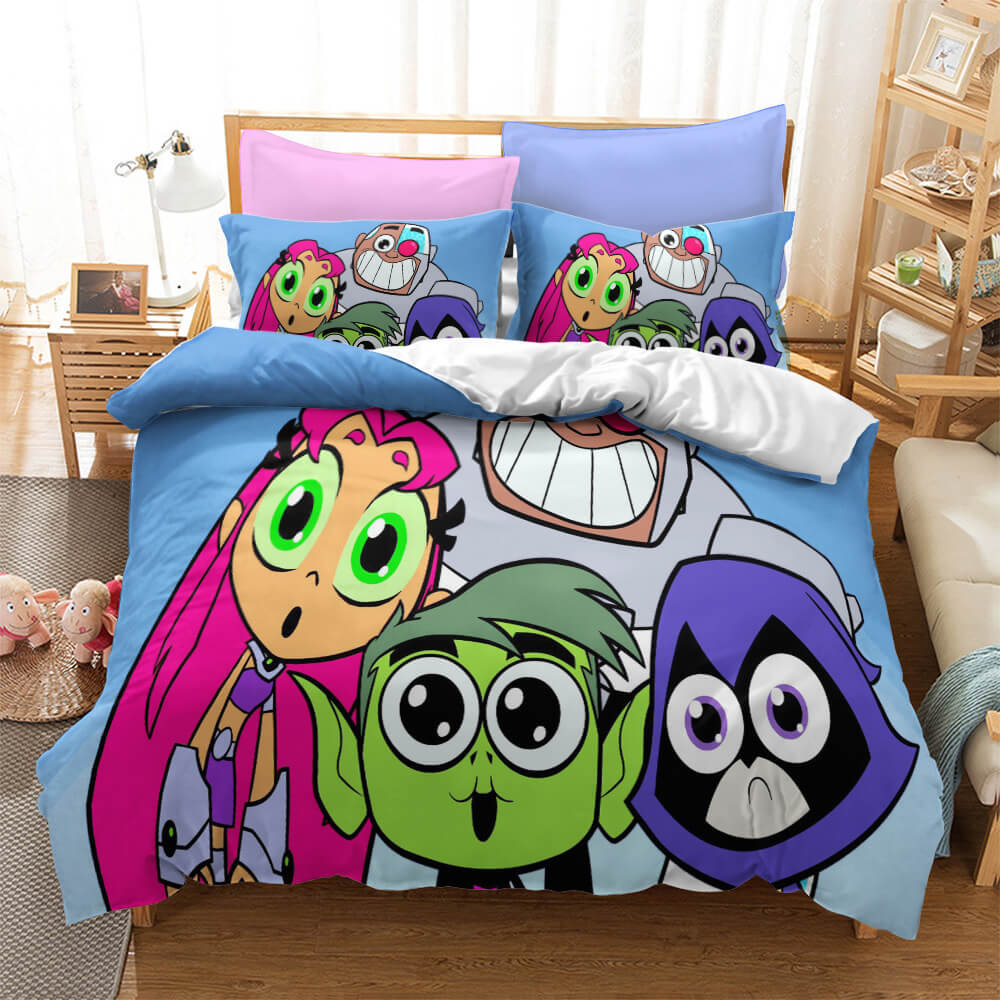 Teen Titans Go Pattern Bedding Set Quilt Cover Without Filler