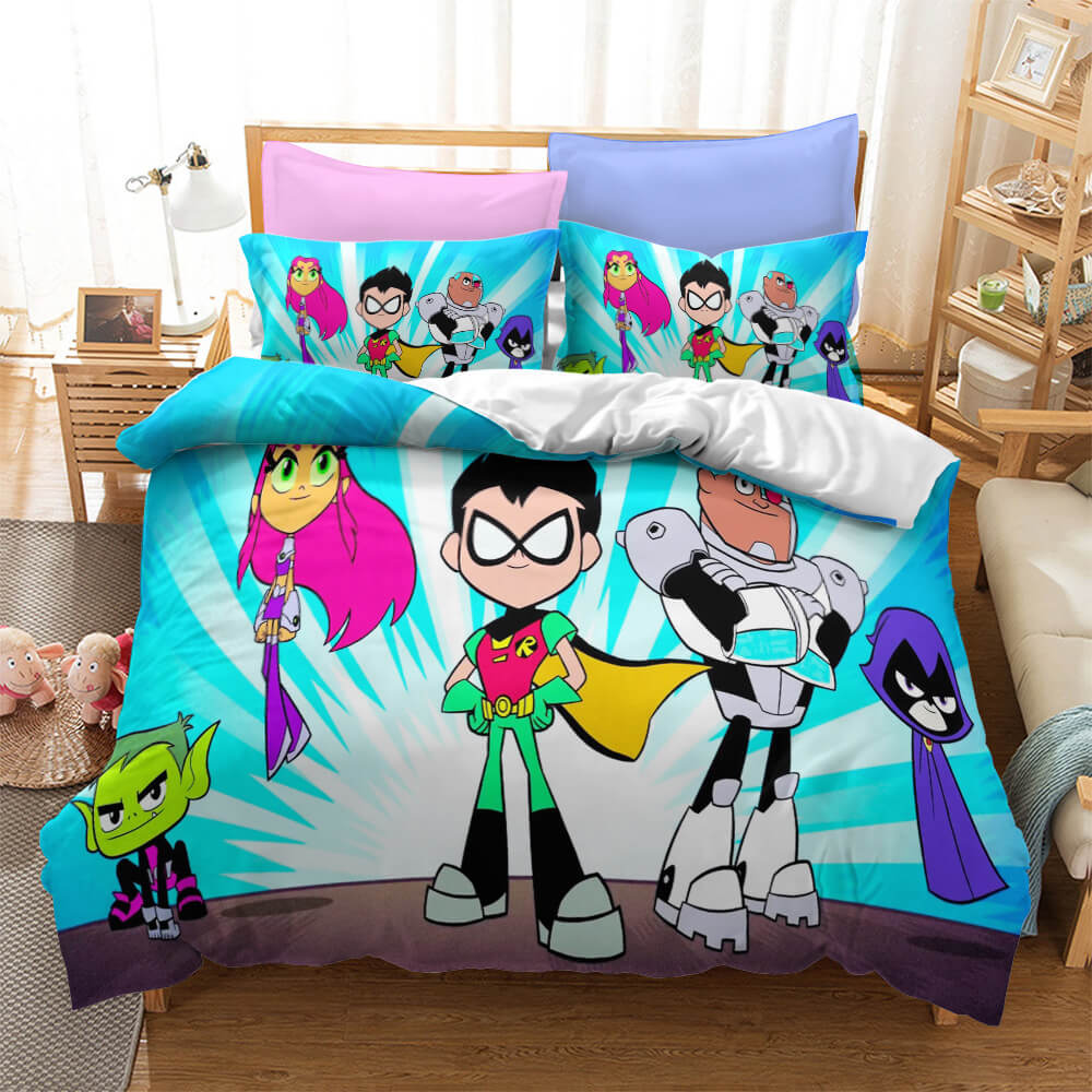 Teen Titans Go Pattern Bedding Set Quilt Cover Without Filler