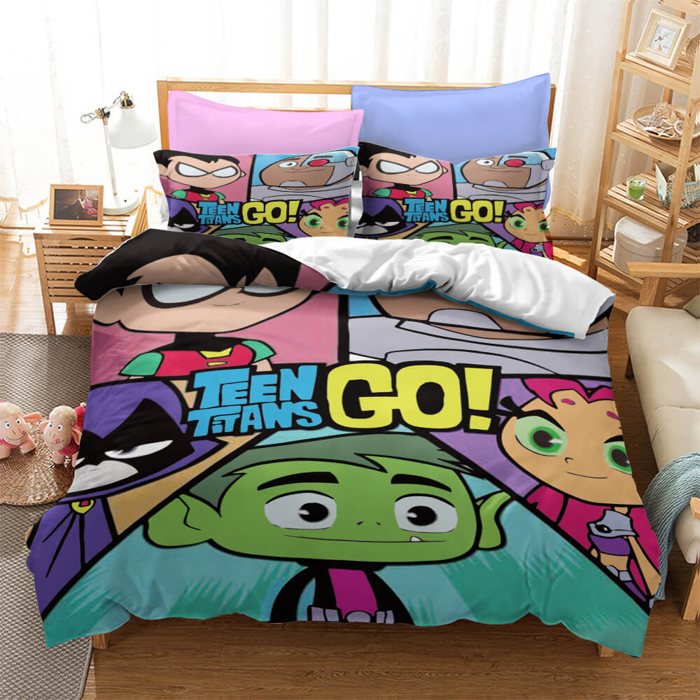 Teen Titans Go Pattern Bedding Set Quilt Cover Without Filler