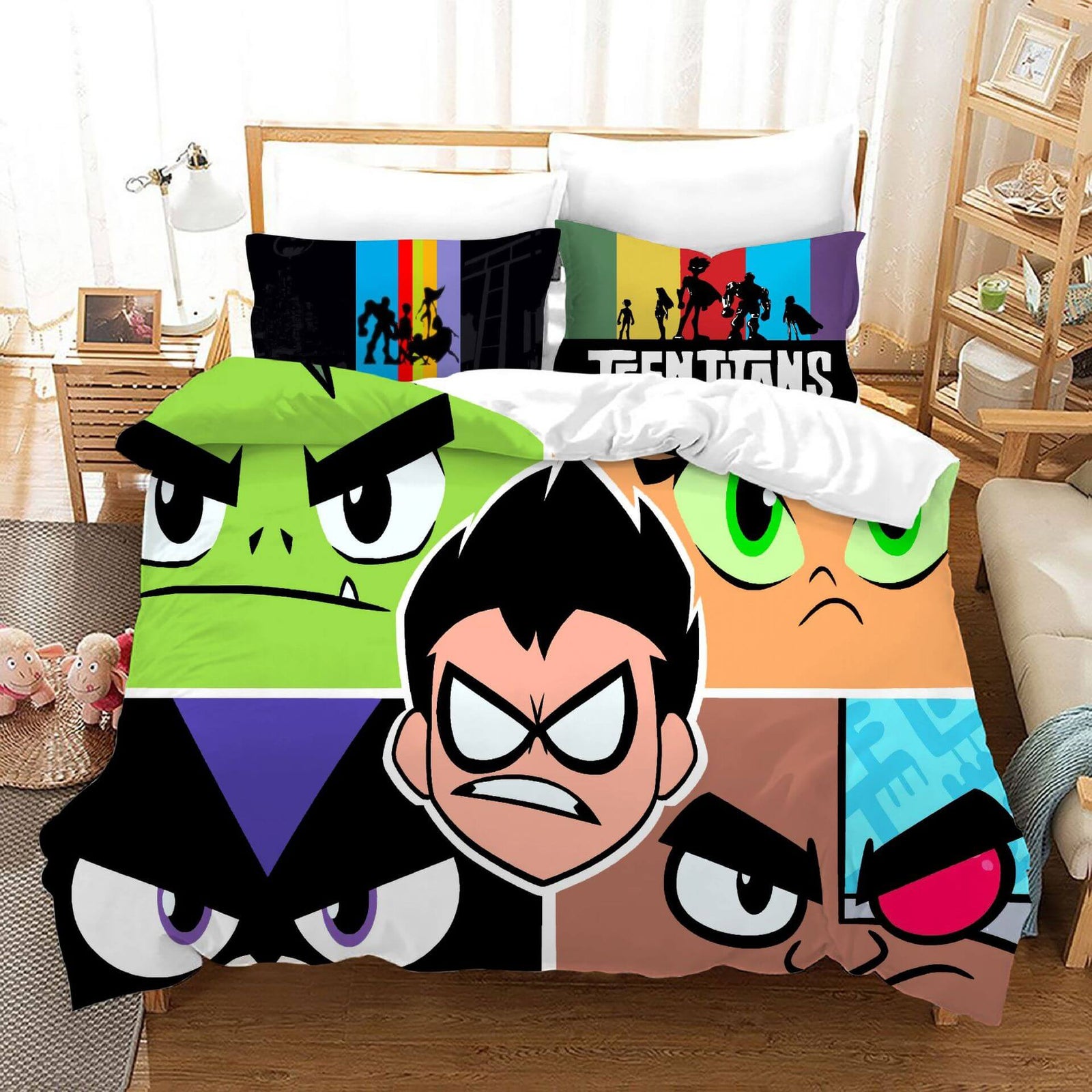 Teen Titans Go Pattern Bedding Set Quilt Cover Without Filler