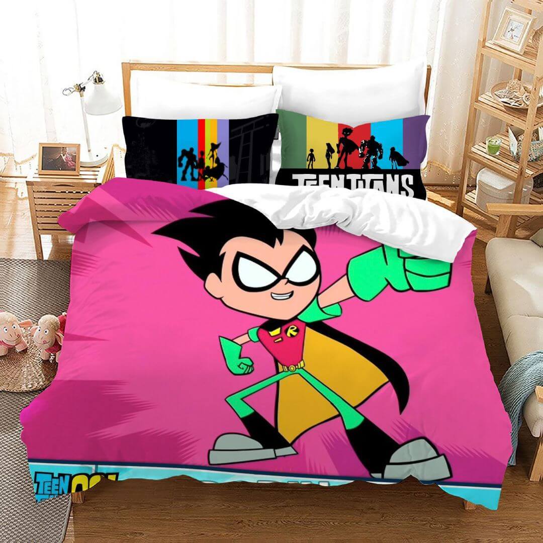 Teen Titans Go Pattern Bedding Set Quilt Cover Without Filler