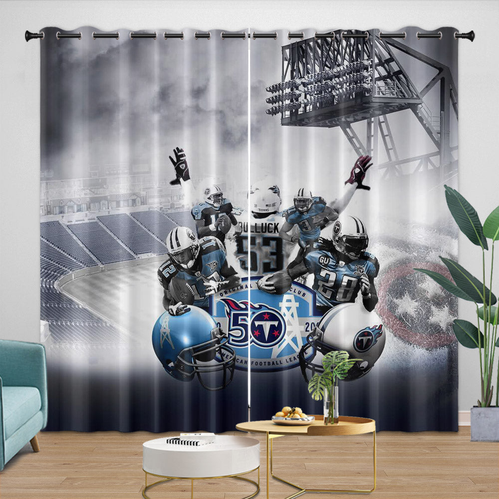 Tennessee Titans Curtains Blackout Window Drapes Room Decoration