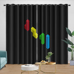 Tetris Curtains Blackout Window Drapes Room Decoration