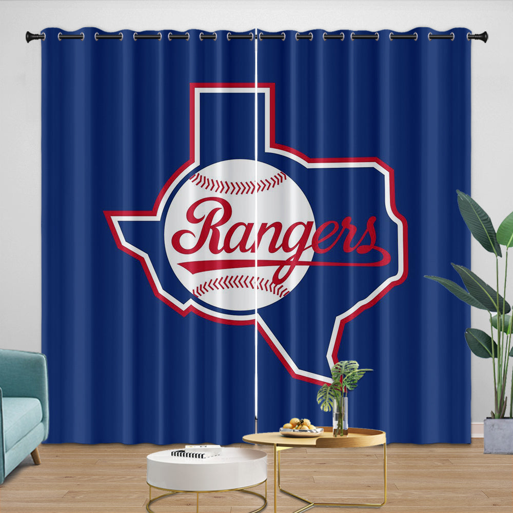 Texas Rangers Curtains Blackout Window Drapes Room Decoration