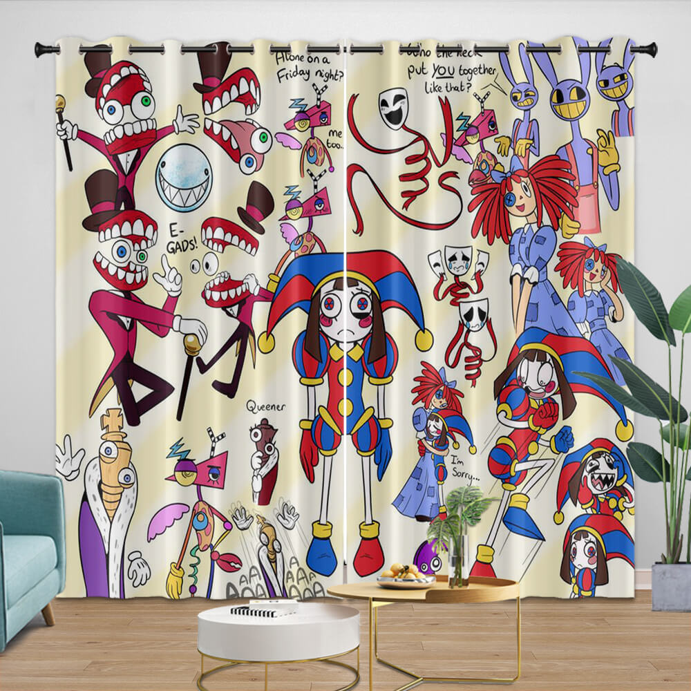 The Amazing Digital Circus Curtains Blackout Window Drapes