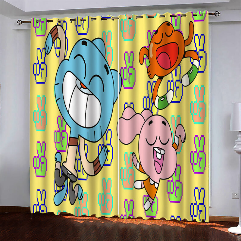 The Amazing World of Gumball Curtains Blackout Window Drapes
