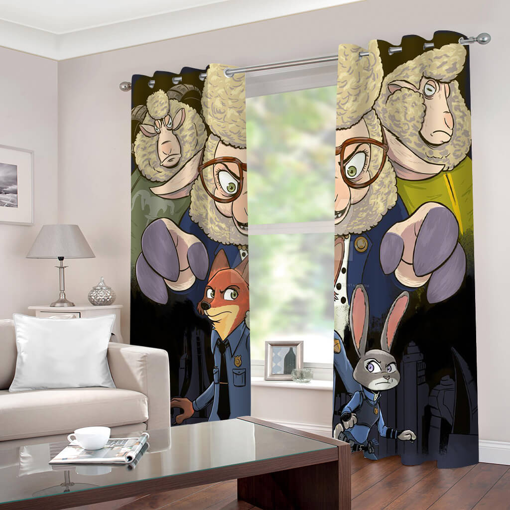 The BAD GUYS Curtains Blackout Window Drapes for Room Decoration