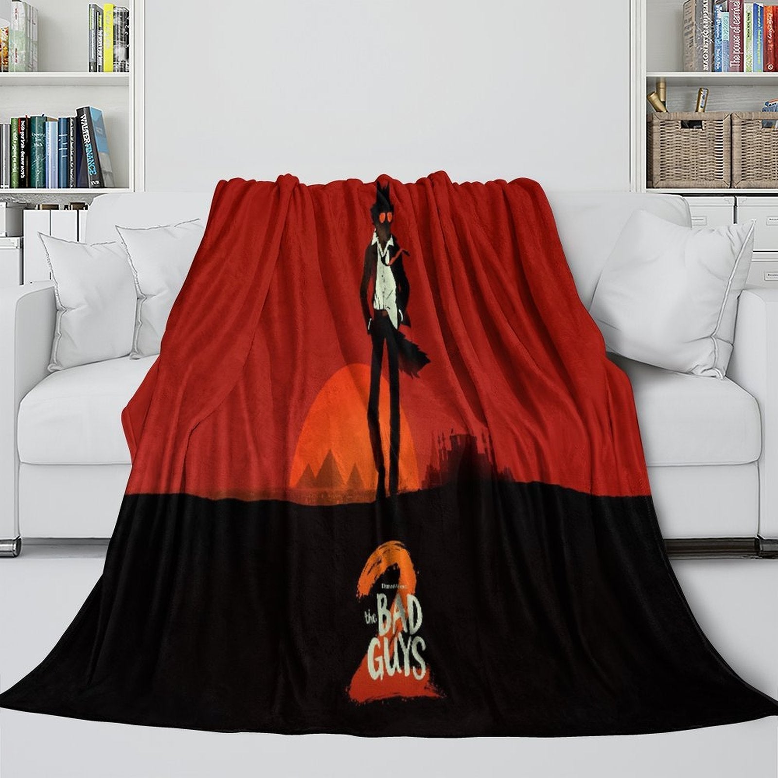 The Bad Guys 2 Blanket Pattern Flannel Throw Room Decoration