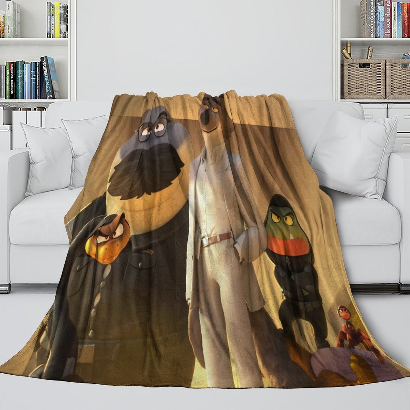 The Bad Guys 2 Blanket Pattern Flannel Throw Room Decoration