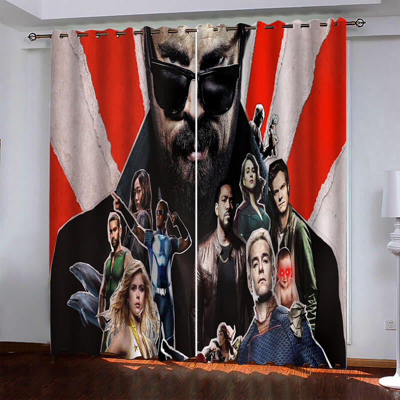 The Boys Curtains Pattern Blackout Window Drapes