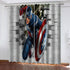 The Captain America Curtains Cosplay Blackout Window Drapes Decoration