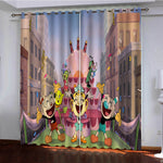 The Cuphead Show Curtains Pattern Blackout Window Drapes