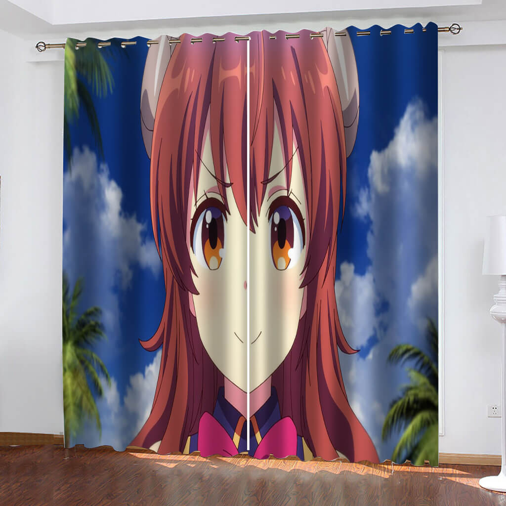 The Demon Girl Next Door Curtains Blackout Cosplay Window Drapes