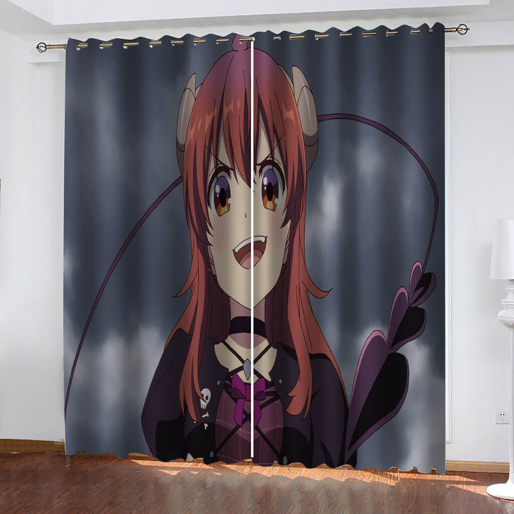 The Demon Girl Next Door Curtains Blackout Cosplay Window Drapes