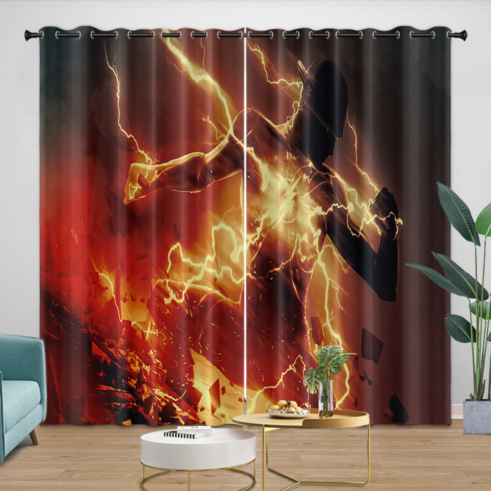 The Flash Curtains Pattern Blackout Window Drapes Room Decoration