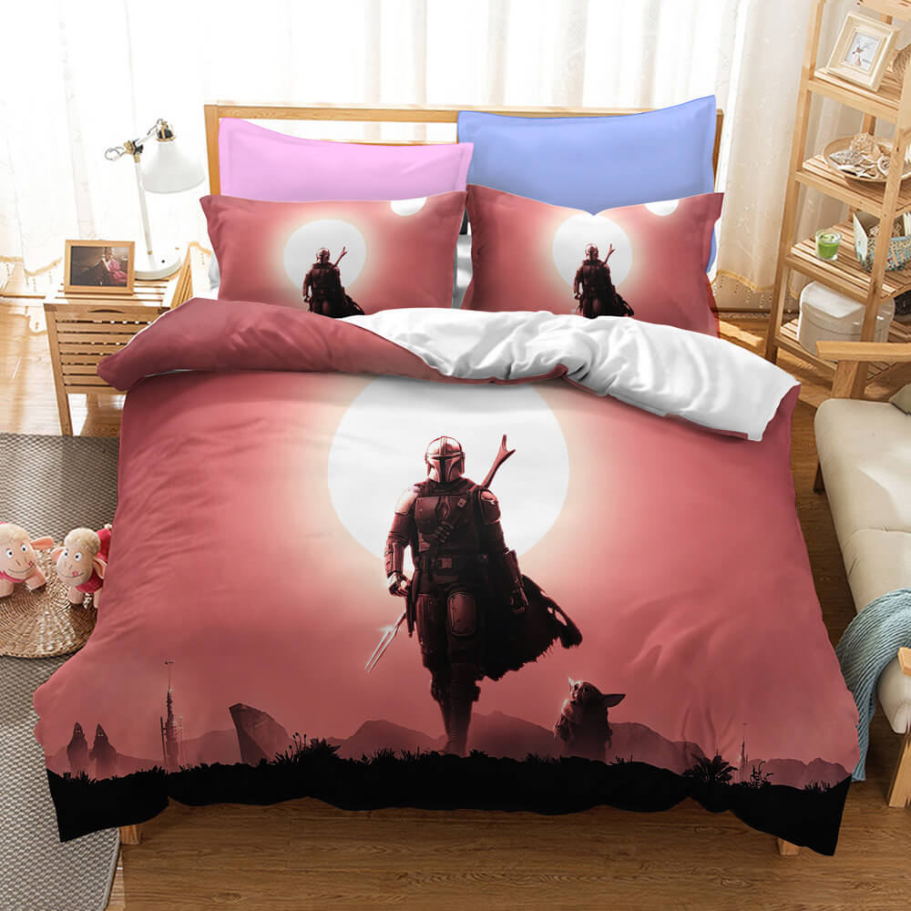 The Mandalorian Yoda Baby Pattern Bedding Quilt Covers Without Filler